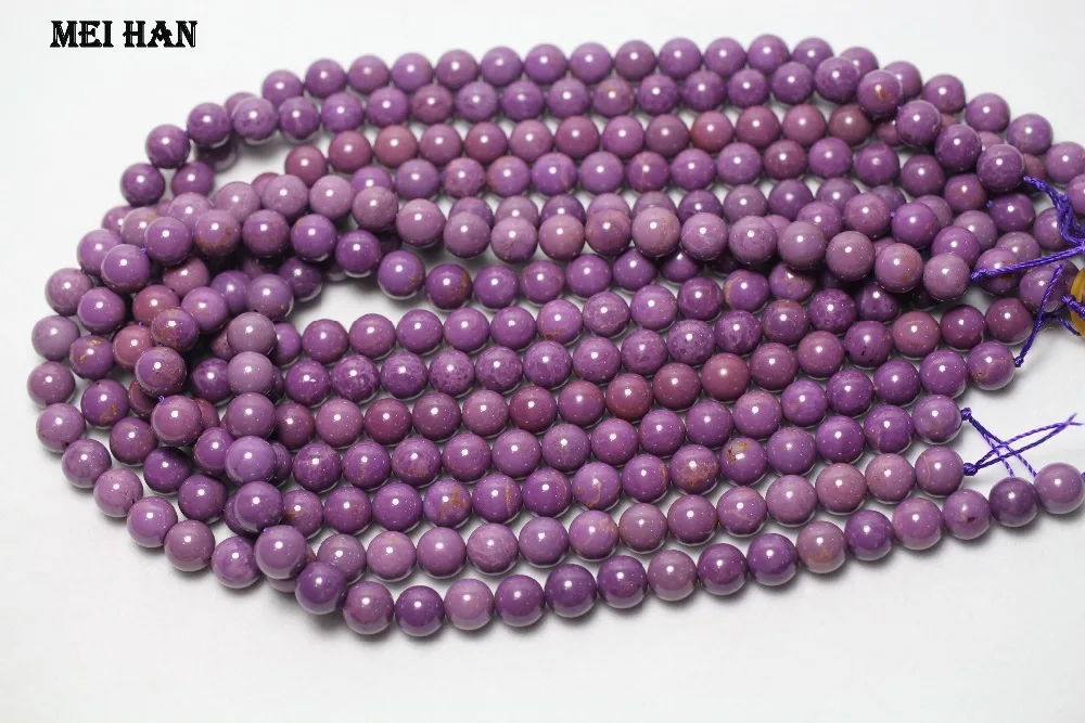 Meihan,, натуральные(44 бусины/Набор/32 г), 8 мм, марокканские фосфоситовые фиолетовые бусины, камень для ювелирного дизайна