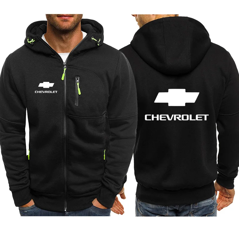 

Hoodies Men Chevrolet Car Logo Print Casual HipHop Harajuku Long Sleeve Hooded Sweatshirts Mens zipper Jacket Man Hoody Clothing