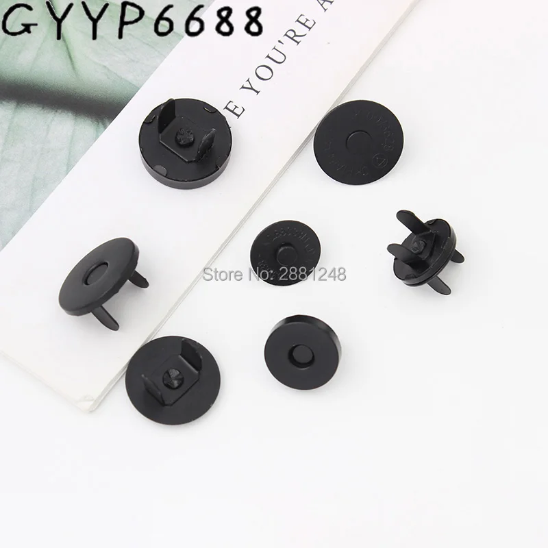 

10-30set 14mm 18mm dark black leather hardware accessories magnetic buckle wallet buckle super magnet deduction Magnetic button