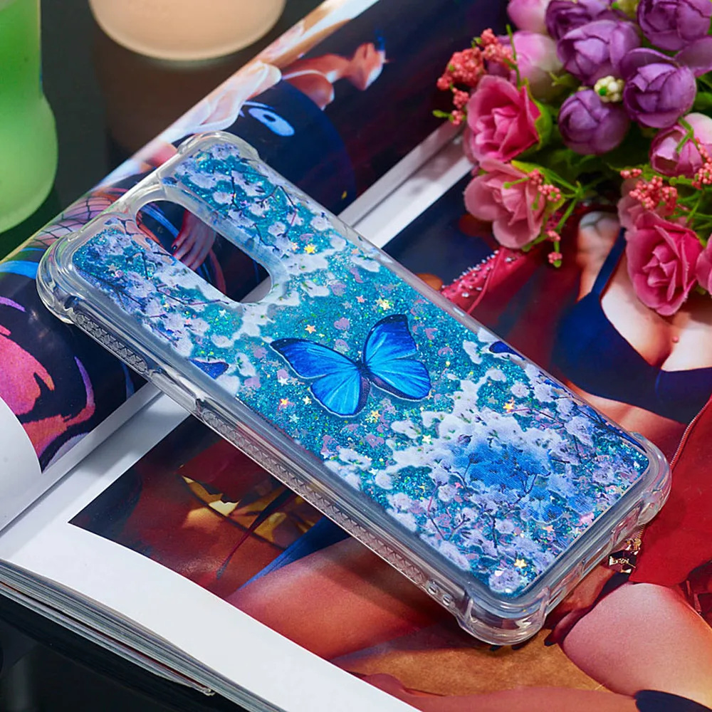 Для LG K40 блестящий чехол для X4 2019 милый жидкий Stylo 5 Stylo5 мягкий силиконовый