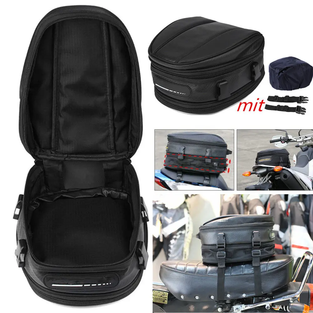 

Waterproof Motorcycle bag 7.5-10L bags Motorcycle Luggage Seat Mount Box Hand Black fashion