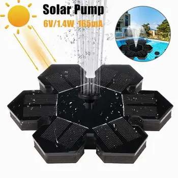 

Solar Powered Water Floating Pump Fountain Garden Plant Watering Kit Fountains Waterfalls Greenhouse Garden Irrigation 6V /1.4W