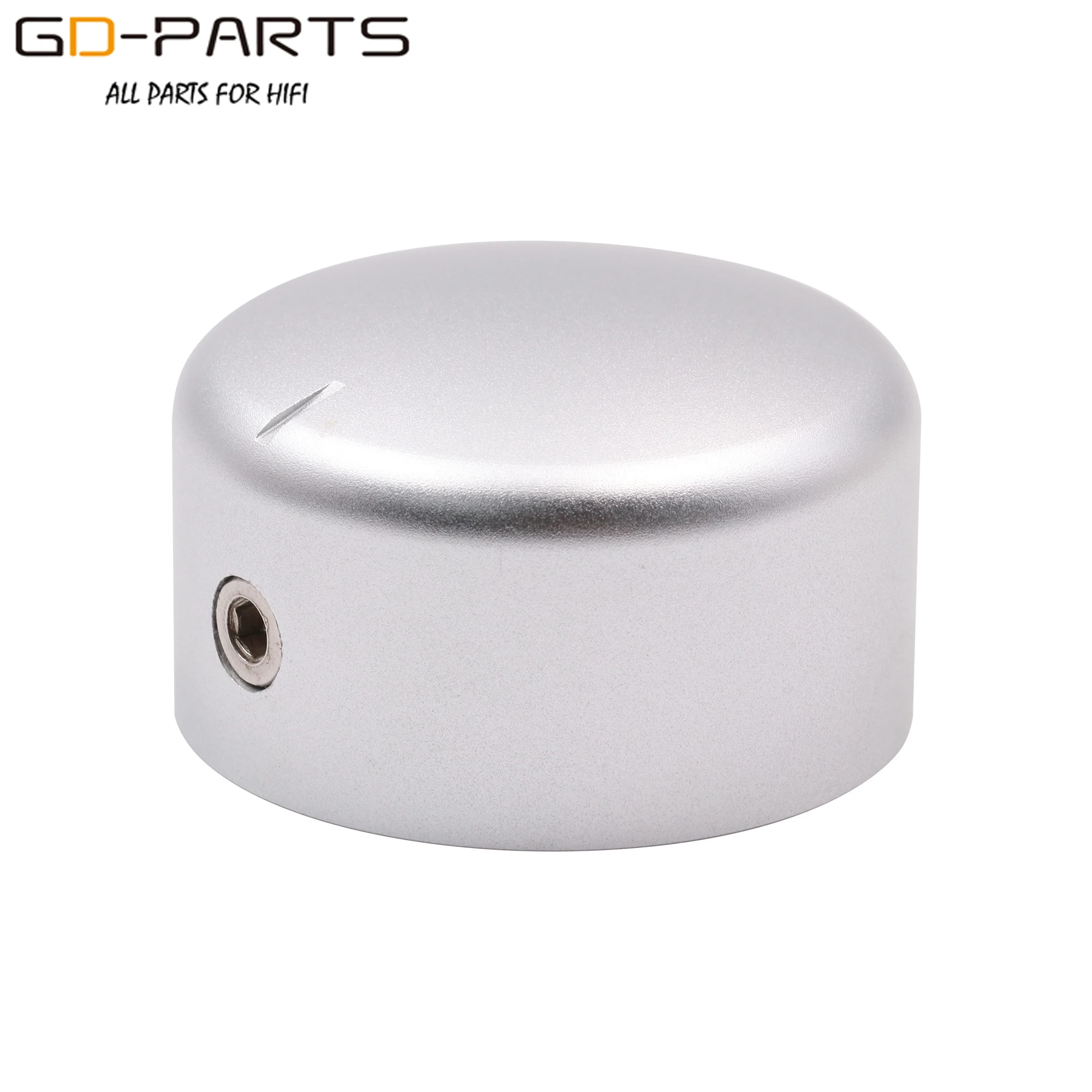 GD-PARTS 실버 가공 솔리드 알루미늄 노브, AMP 스피커용, 비닐 턴테이블 레코더, 전위차계 볼륨 컨트롤, 44x25mm, 1PC