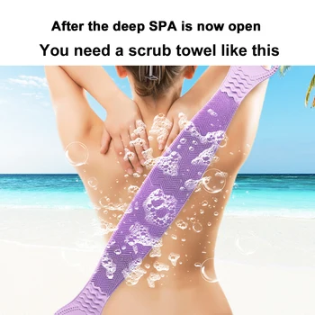 

Massage Double-sided Overlength Exfoliating Bath Brush Strong Rub Silicone Back Scrubber Soft Remove Ash For Shower Body Unisex