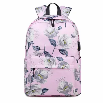 

3pcs School Backpack with USB Charging Port Nylon Laptop Daypack Lunch Pen Bag Hot New