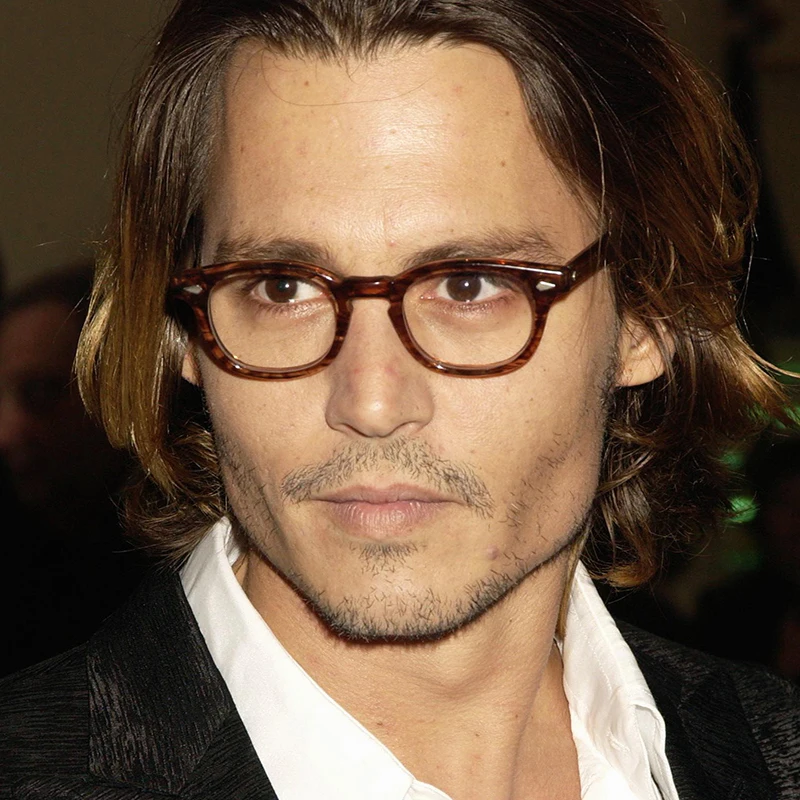 optischer rahmen VINTAGE Johnny Depp mann frau CULT unisex KISS Neutrale Brille stil MOSCOT mod DEPP SCHWARZ