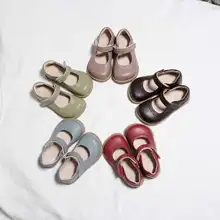 

Girls Genuine Leather Shoes Four Seasons Casual Shoes Handmade High Quality Princess Shoes Baby Children Flat Shoes Soft Bottom