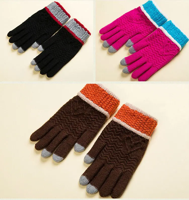 Зимние женские перчатки guantes, сохраняющие тепло, мягкие теплые перчатки с сенсорным экраном