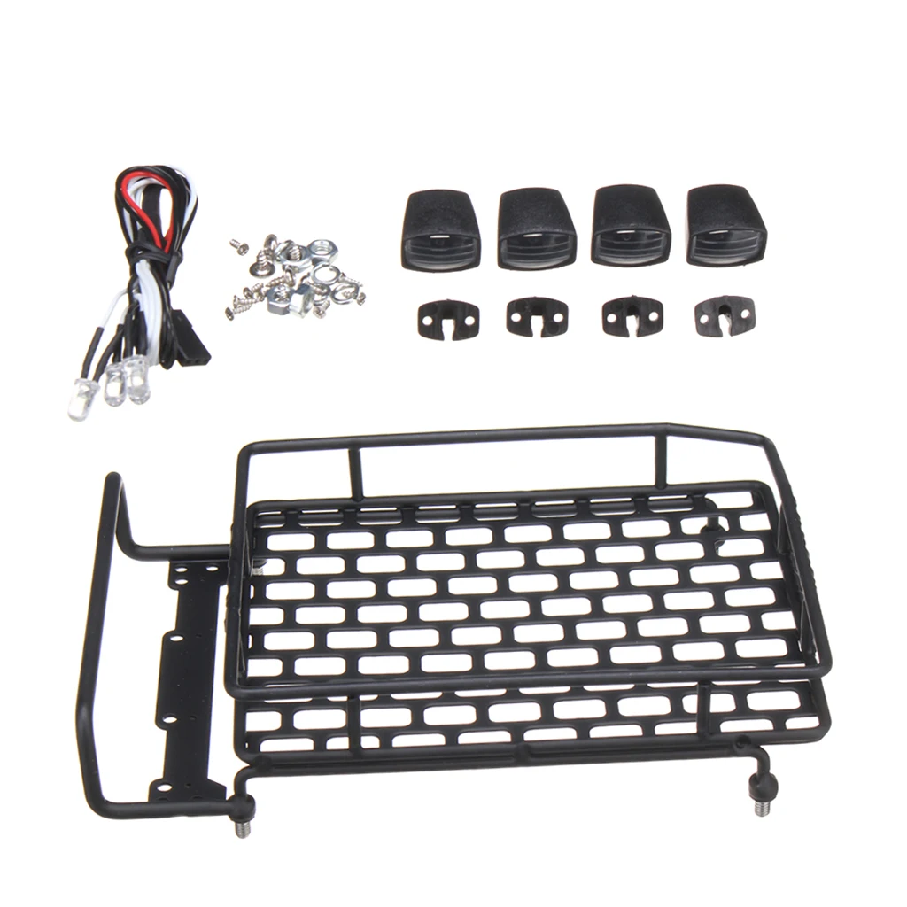 Roof Luggage Rack with Led lights for Tamiya CC01 SCX10 Axial 515B