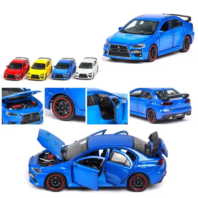 Exquisite 1:32 Mitsubishi-Lancer Evo X 10 alloy car model,simulation sound and light children boys and girls toys birthday gift 5