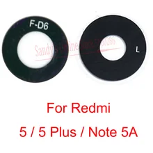 1 шт./лот, новинка, задняя камера, стеклянный объектив для Xiaomi Redmi 5/5 Plus/Note 5A, основная большая задняя камера, стекло с наклейкой