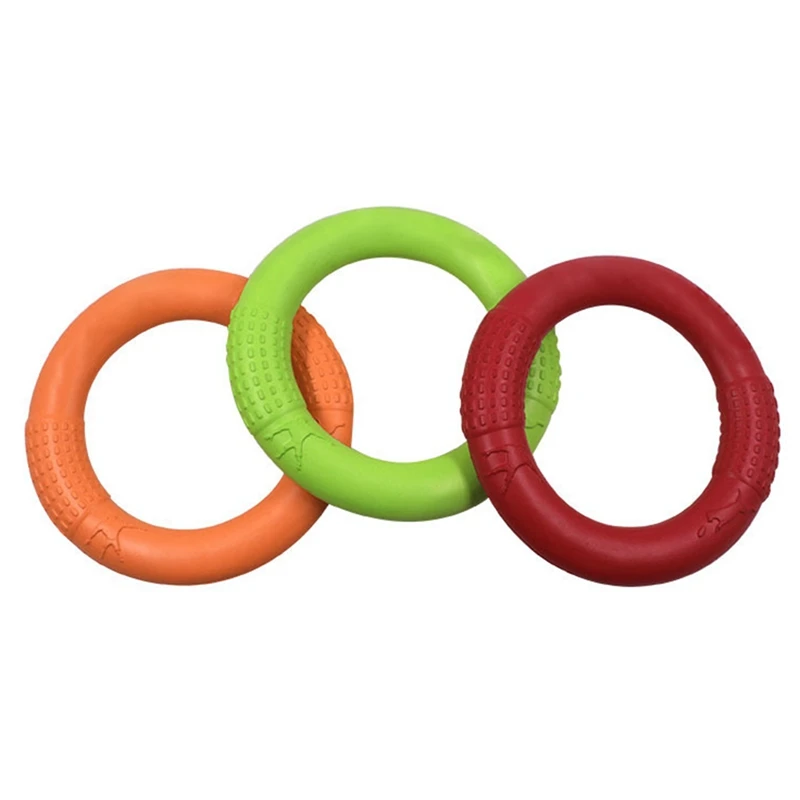 

Pet Ring Interactive Chewing Toy Dog Flying Discs Biting Teeth Clean Floating Chew Toy Puppy Funny Playing Training Supplies Z