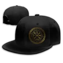Viking Compass Snapback плоские бейсболки мужские черные