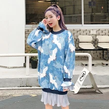 Осеннее женское платье-Толстовка в японском стиле Харадзюку с принтом журавля и расклешенными рукавами, платье с оборками, длинные толстовки, свободные стильные наряды