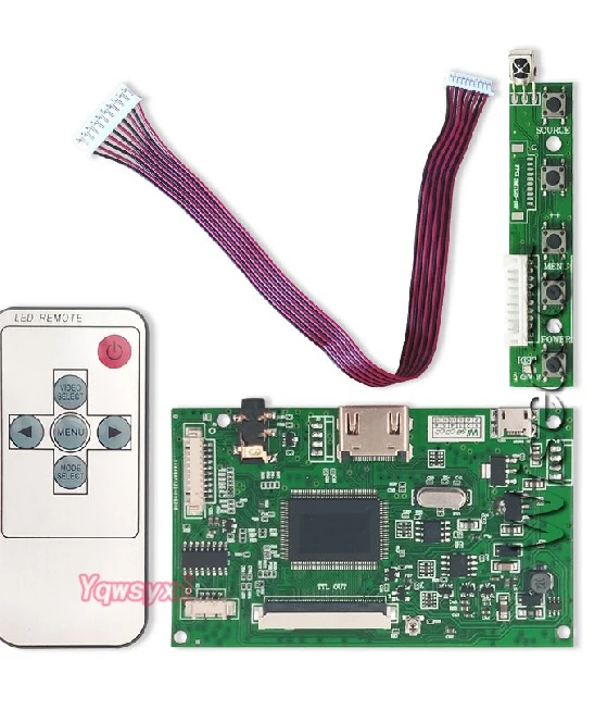 Yqwsyxl ЖК-дисплей ttl плата контроллера HDMI для ЖК-дисплей Экран Разрешение 800*600 микро USB 60 шпильки ЖК-дисплей Экран контроллер