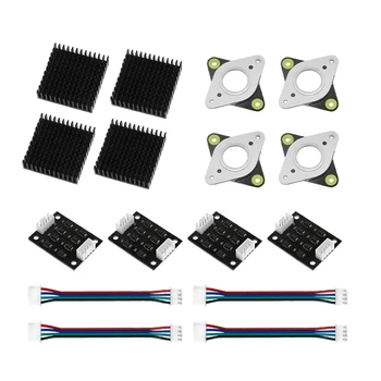 

4Pcs/Set NEMA 17 Stepper Motor TL-Smoothers with Cables Stepper Motor Vibration Damper Heatsink Kit for 3D Printer Part