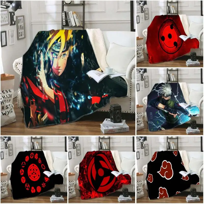 Cartoon Naruto Soft Throw Blanket Flannel All Season Light Weight Living Room/Bedroom Warm | Дом и сад