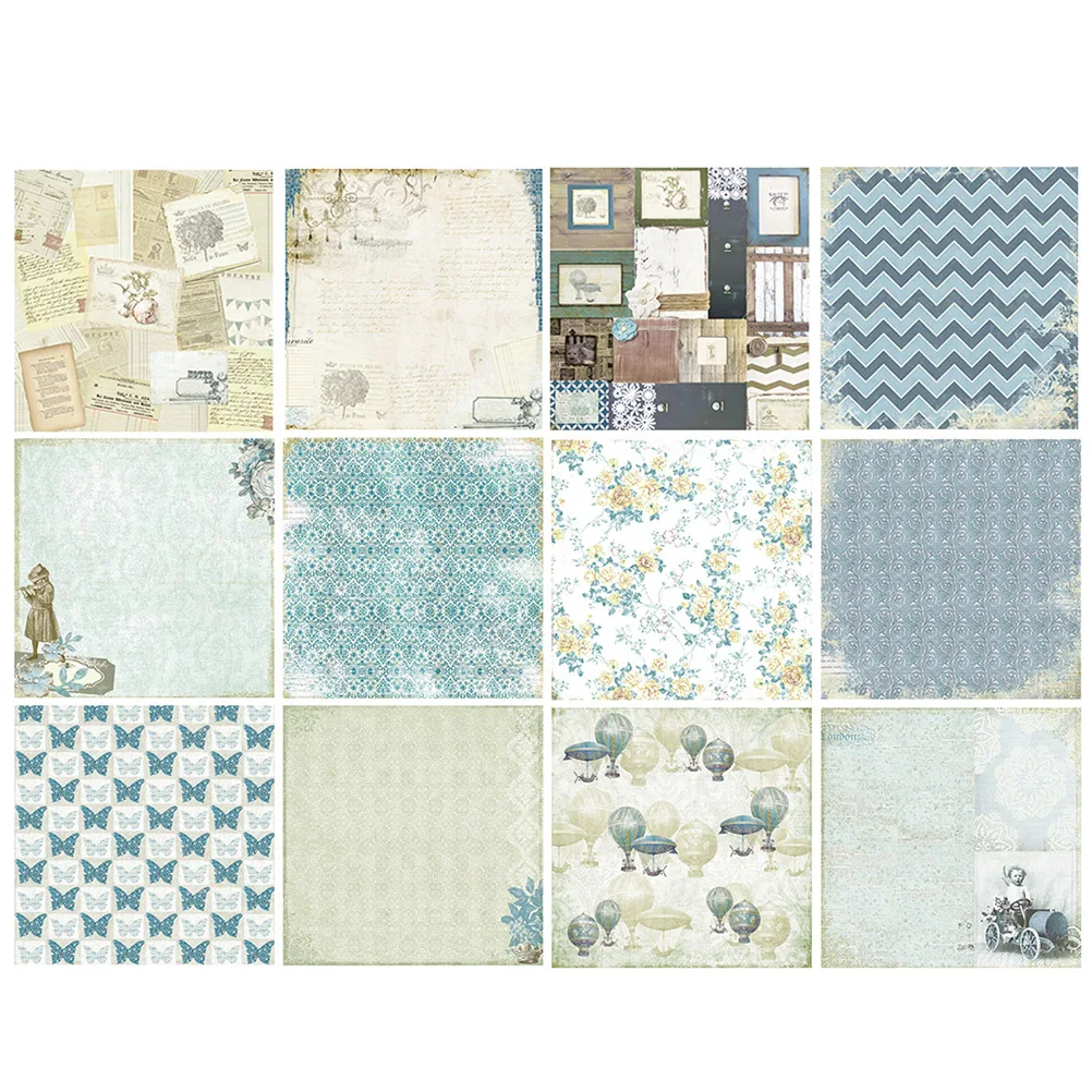 

Pack of 24 Scrapbook Paper Decorative Background Backing DIY Paper Pads for Scrapbook Gift Box Album Greeting Card