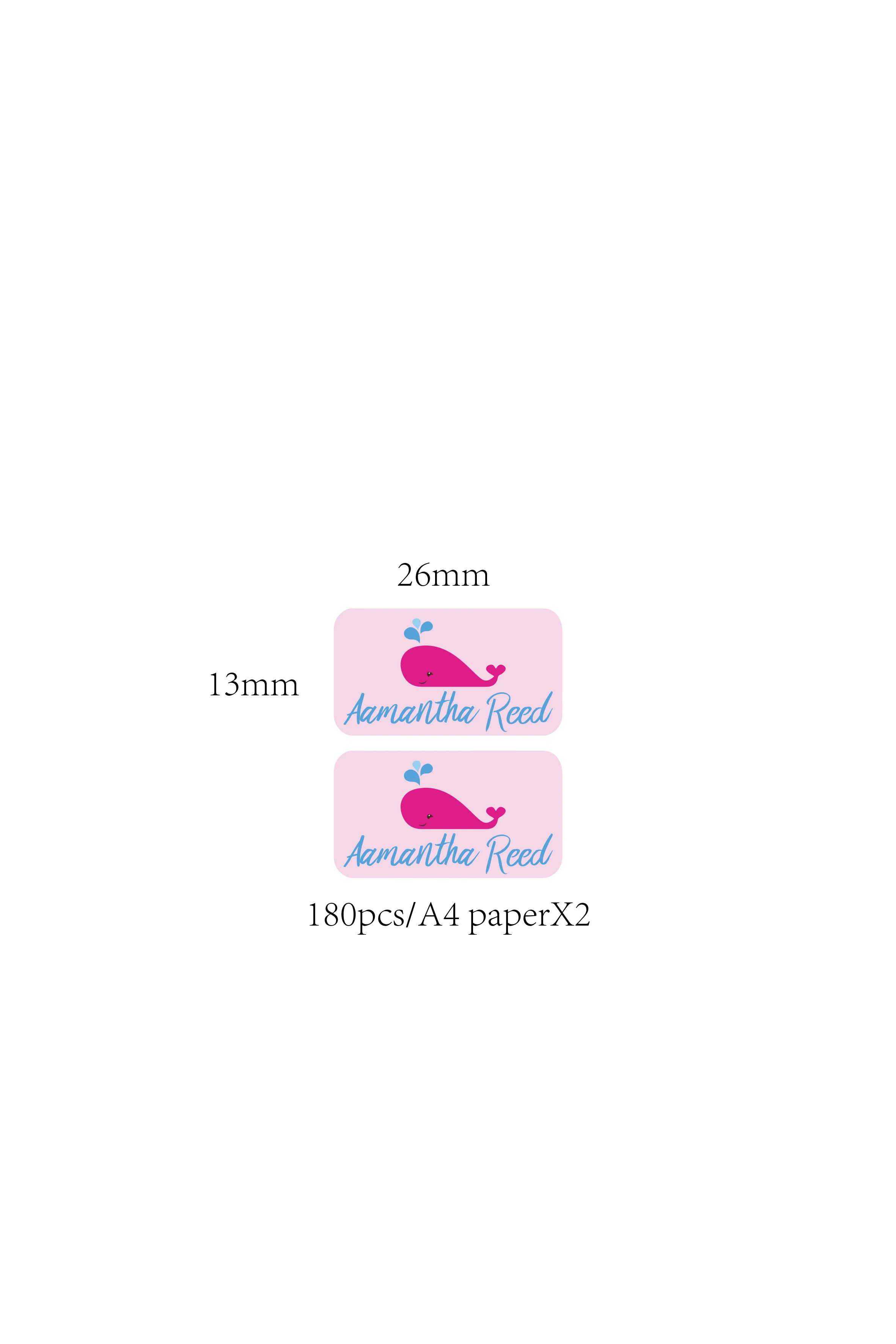12BGJ-Free postage-13x26mm цветная бирка наклейка школьные поставки Дельфин наклейка, маленькая именная наклейка, милая именная наклейка