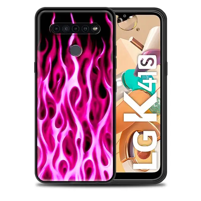 Fashion Flame Pattern Black Case for LG K41s K40s K50s K51s G6 G7 G8 ThinQ K31 K42 K52 K62 K71 Soft Silicone Phone Cover B13