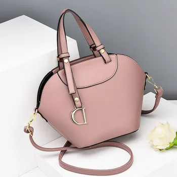 

Bag woman slant shoulder bag with large capacity of European and American leather 2020 summer one-shoulder shell bag