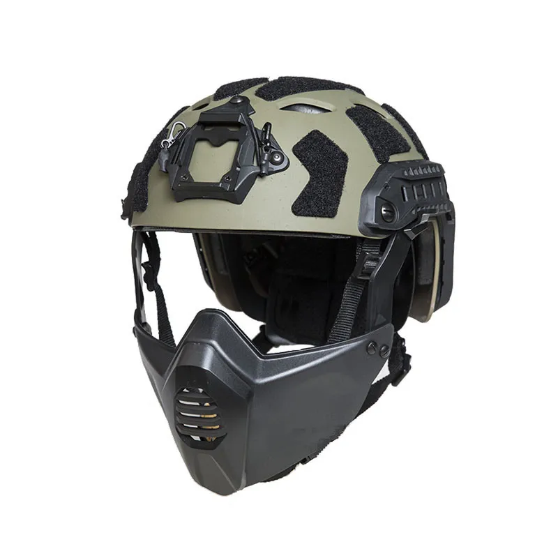 Tactical Helmet With Half Cover