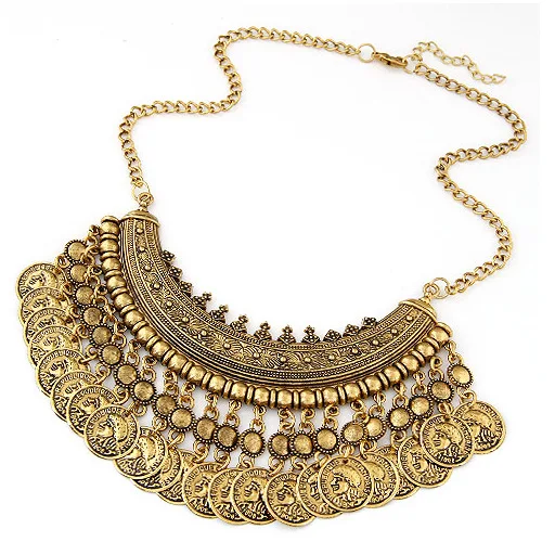 Manufacturers Accessories Wholesale Europe And America Fashion Metal Retro Luxury Trend Versatile Coin Elegant Necklace
