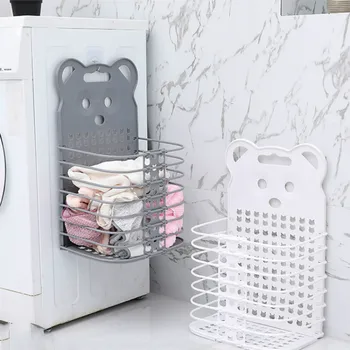 

Folding Dirty Clothes Toys Storage Bucket Foldable punch-free Laundry Basket For Household Storage Basket pf90413
