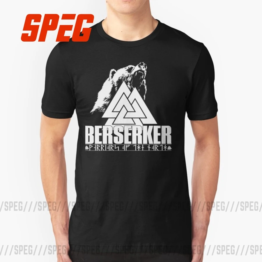 Сделанные на заказ футболки Мужская хлопковая футболка Berserker Warrior Of The North Viking