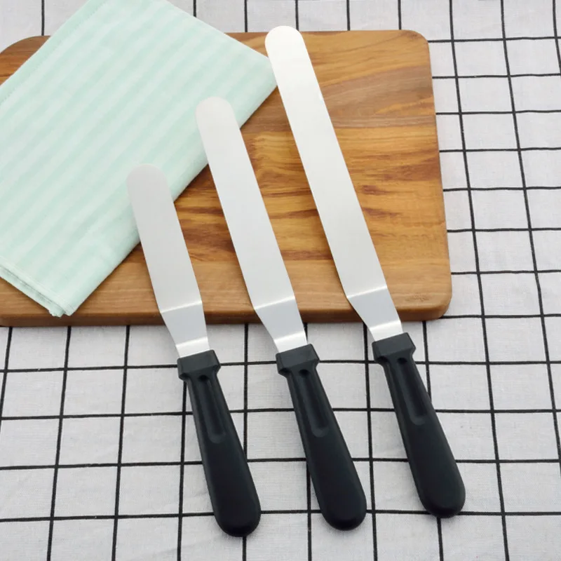  Kitchen Utensil Gadget Accessories Stainless Steel Butter Cake Scraper Cream Spatula Smoother Cake 