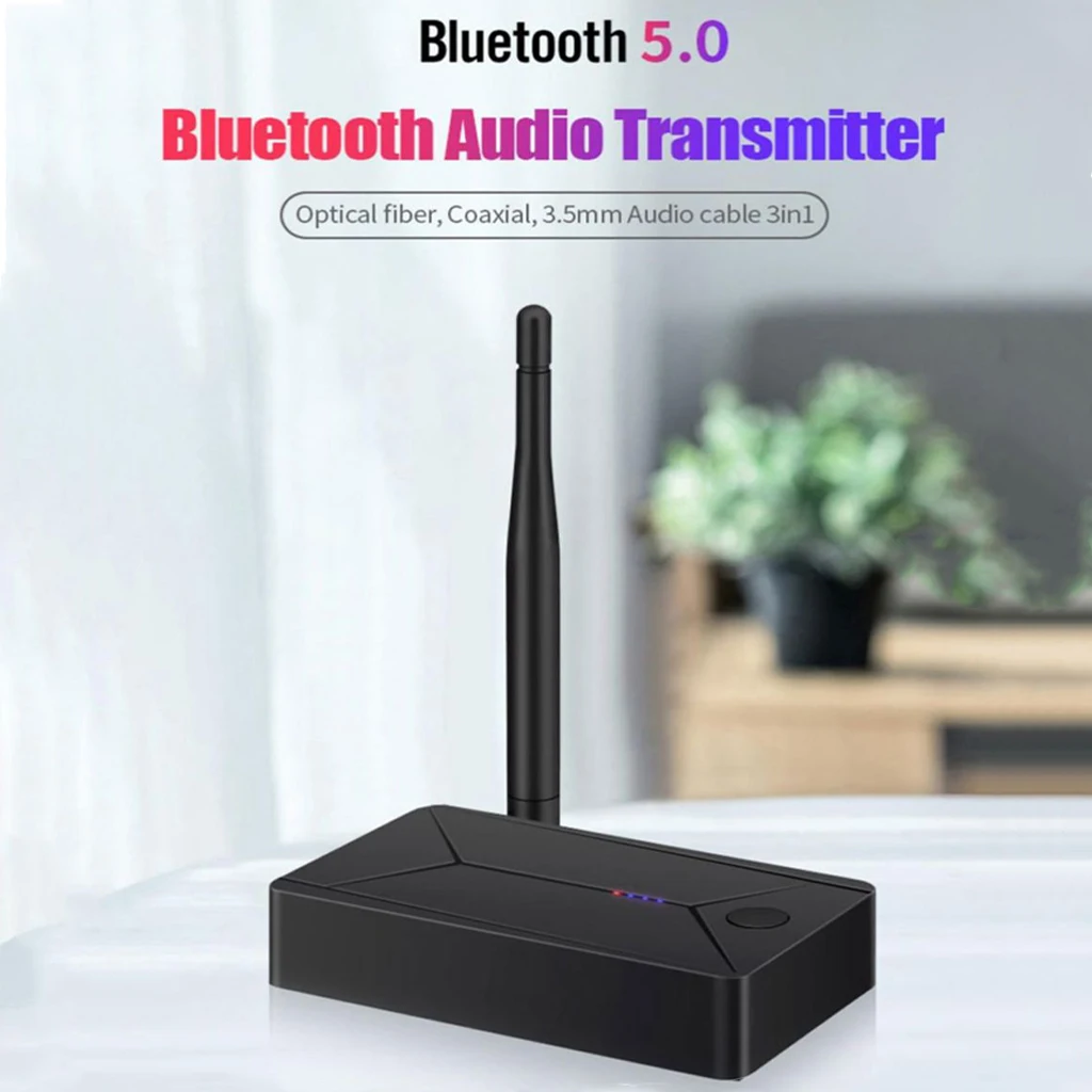 Wireless Adapter Bluetooth 5 0 Audio Transmitter 3 5mm AUX Jack Coaxial Optical Stereo Receiver for TV PC Headphone Speaker