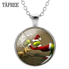 TAFREE рождественские тематические ожерелья как grinch украли ожерелье себе кулон ювелирные изделия подарок XM01