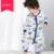 Baby Boy Spring Air Cotton Onesies Sleep Sack Малыш Молния Сплит Ноги Пижамы 1-5 Лет Маленькая Девочка Мультфильм Печати Осень Пижамы