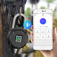 Towode bluetooth impressão digital desbloquear cadeado da porta portátil casa inteligente à prova dusb água keyless bloqueio usb controle app android ios telefone