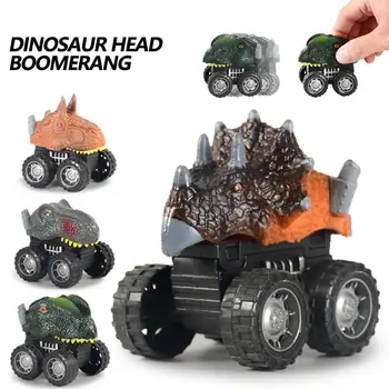 

2020 Cool Mini Dinosaur Back Car Vehicle Model Pull Toy Children's Toy Dinosaur Pull Car Toy Kid Christmas Gift Style Random y