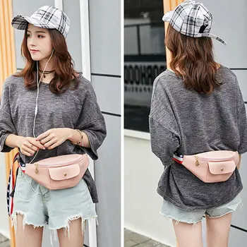 

New Waist Bag Pouch Purse Belt Travel Bum Women Small Wallet PU Leather Fanny Pack