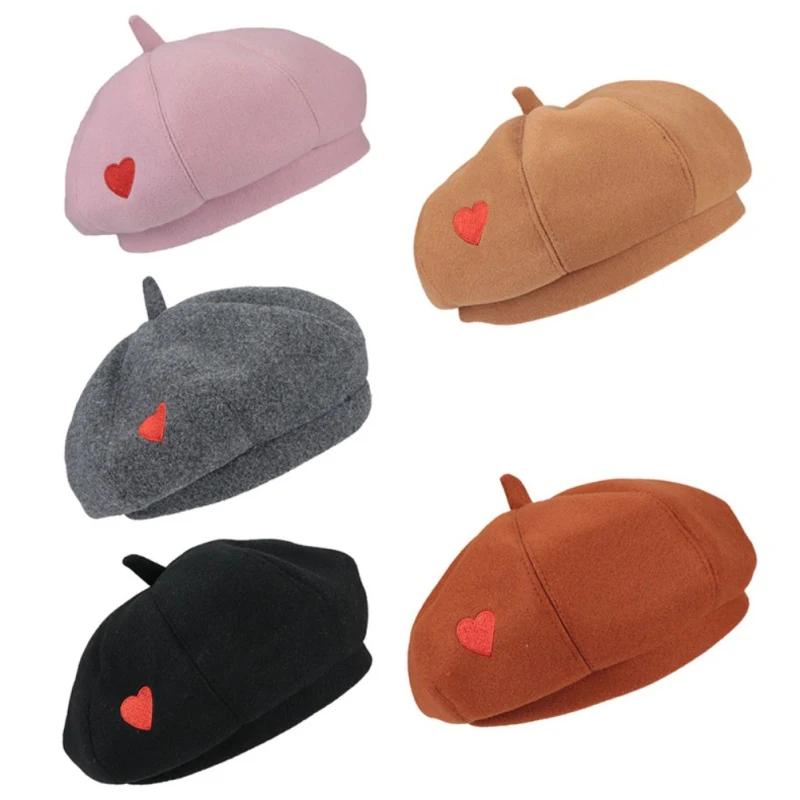Beret Cap Lady Spring Winter Berets Hat Painter Style Hat Women Vintage Berets Solid Color Caps Female Bonnet Warm Cap