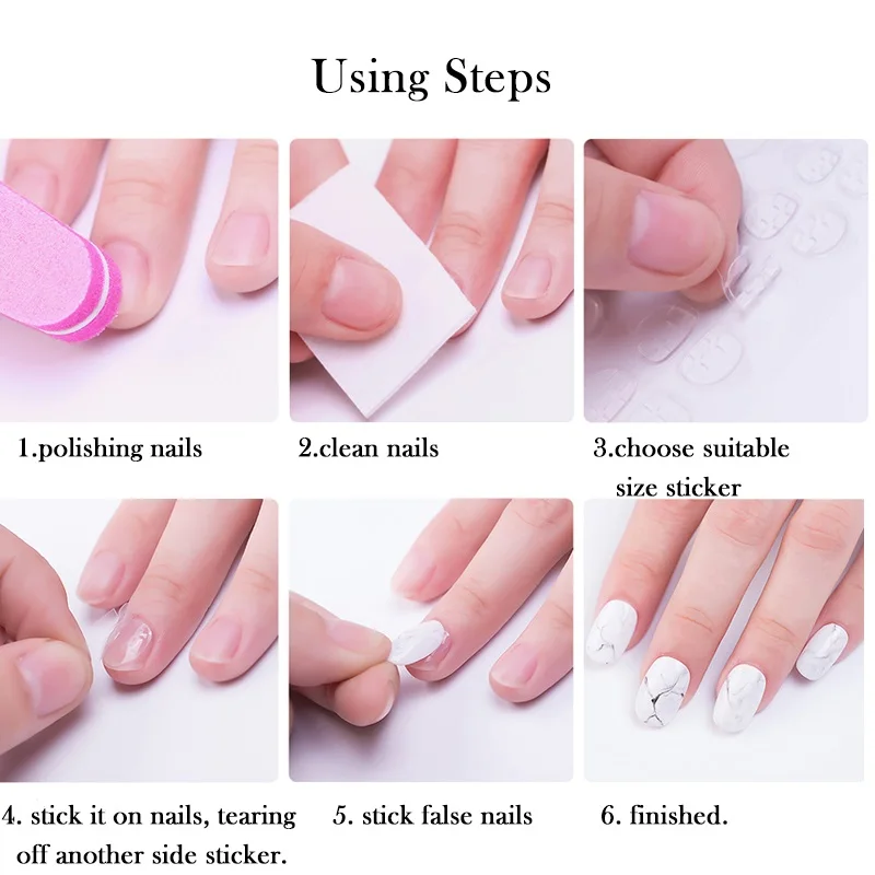 5Sheet-10Sheet-False-Nails-Sticker-Transparent-Double-Side-Adhesive-Tapes-Stickers-Press-On-Fake-Nail-Tips