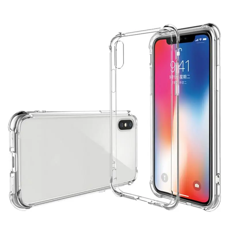 Прозрачный противоударный чехол с рамкой для IPhone 11 Pro Max XR XS 6 6S 7 8 Plus X мягкий полным