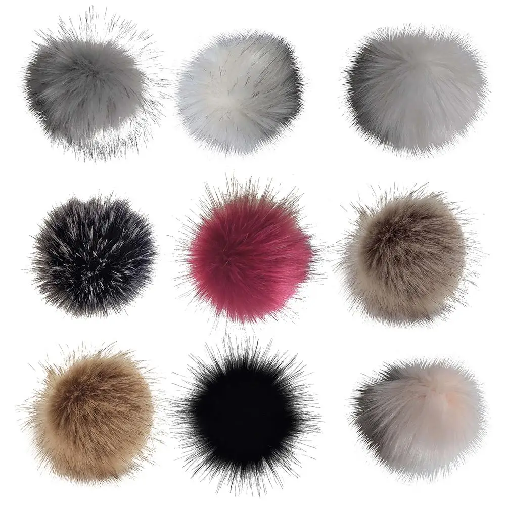 

12cm solid color Fluffy Faux Fur Pompom Ball for DIY Knitting Hat Scarves Shoes Keychains fashion Jewelry Accessories