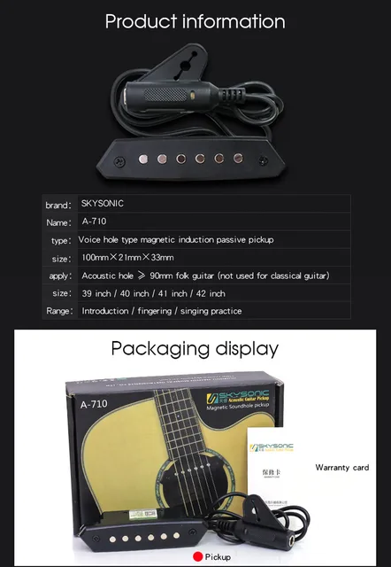 Acoustic Guitar Pickup Skysonic | Skysonic 903 Guitar Pickup 