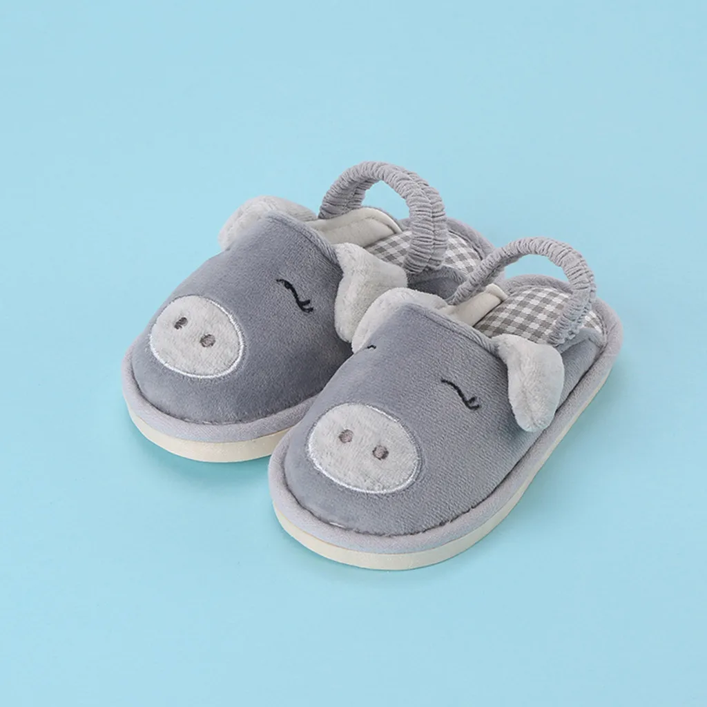 Зимняя обувь унисекс для новорожденных мальчиков и девочек зимняя противоскользящая обувь в виде животных теплые домашние Тапочки