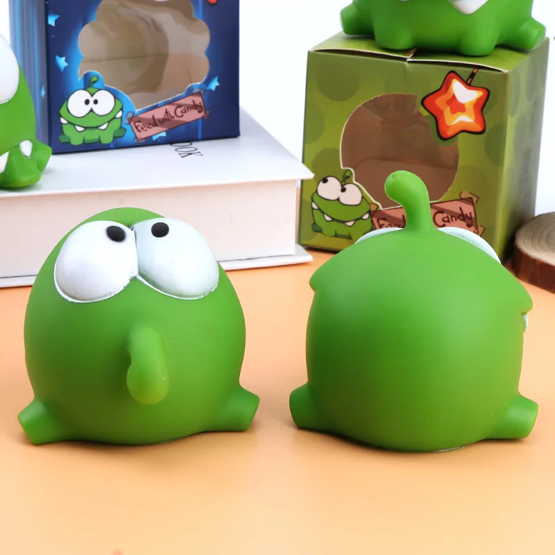 1 шт. Режьте веревку зеленая лягушка OM NOM конфеты гуляющий Монстр с ребенком BB шум