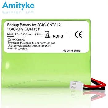 

7.2V 2600mAh Replacement Battery for 2gig BATT1 BATT1X BATT2X GC2 2GIG-CNTRL2 2GIG-CP2 Go Control Panel Security System Alarm