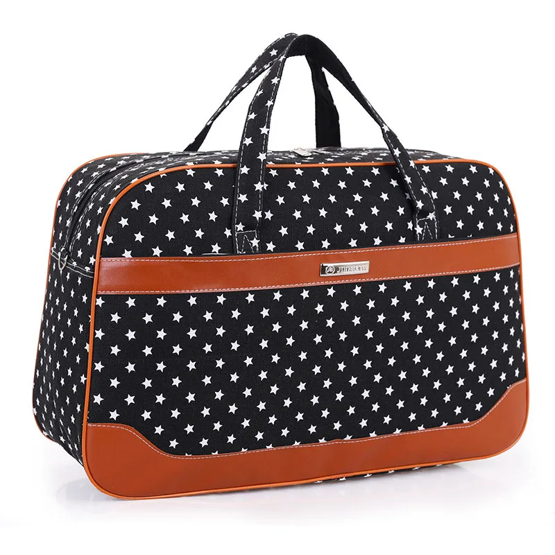 Black WOBAG багажная сумка унисекс Дорожная сумка из парусины сумки мужские модные сумки выходные сумки большой емкости Повседневная сумка для багажа - Цвет: Black