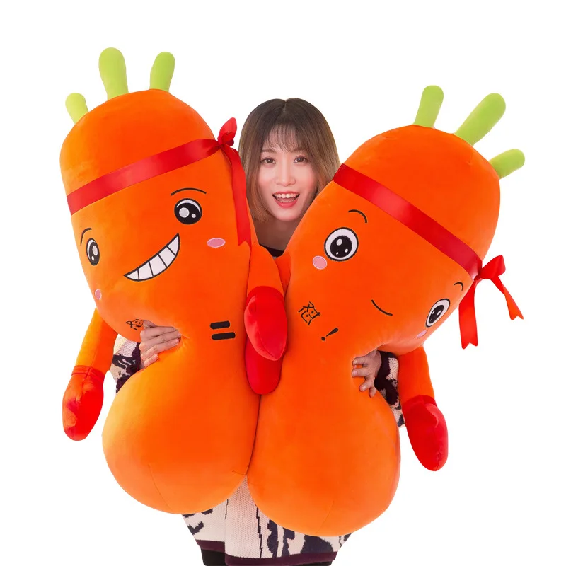 

Creative New Style Boxing Radish Plush Toys Pillow Cartoon Expression Radish Doll Household Pillow Children Gift