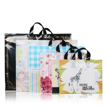 

Birthday Party Grand Event Cartoon Fashion Party Gifts Bags PE Plastic Handbag New Board Personality Clothing Gift Shopping Bag