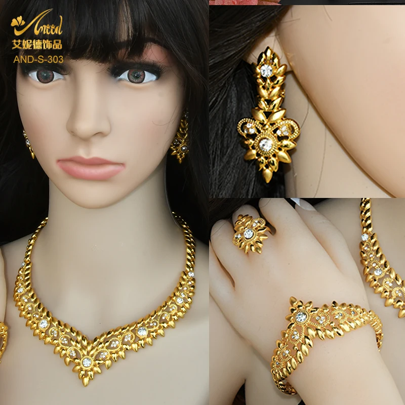 Dubai Set di gioielli placcati in oro 24K gioielli per le