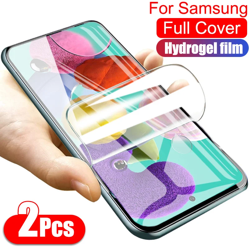 Гидрогелевая пленка 2 шт. для Samsung Galaxy A51 A71 A50 A70 A40 A21S S8 S9 S10 S20 FE Plus Note 20