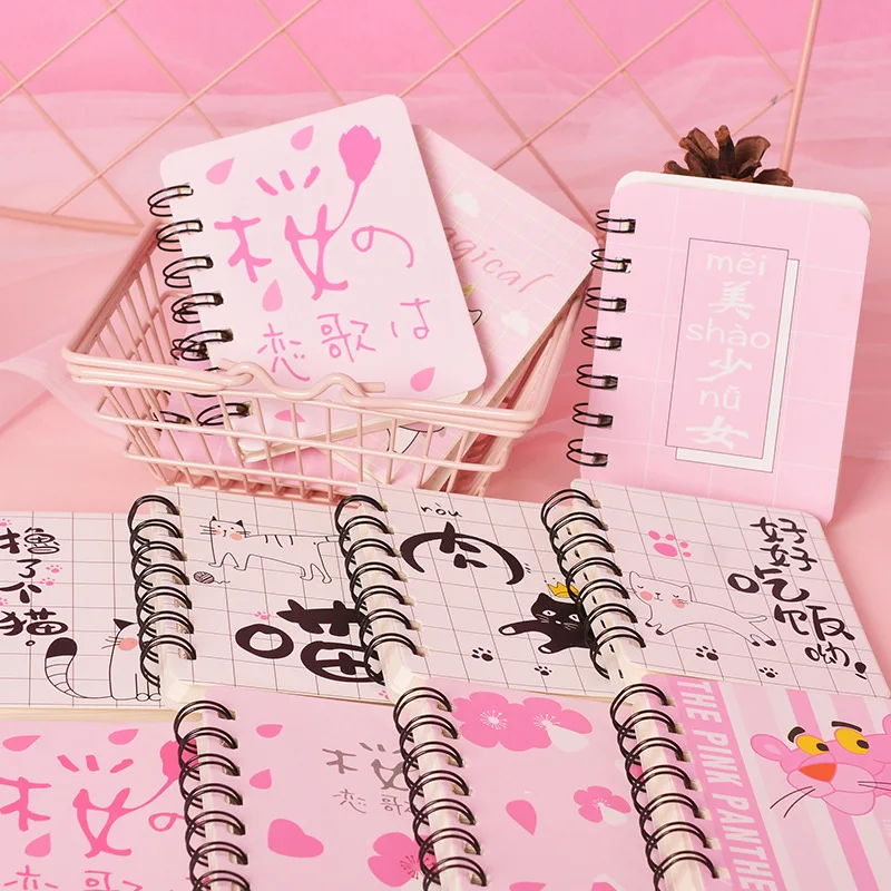 

Laptop Creative Hipster Coil Notebook in the Palm of the Young STUDENT'S Notebook Middle School Students Carry Notebook Small Ne